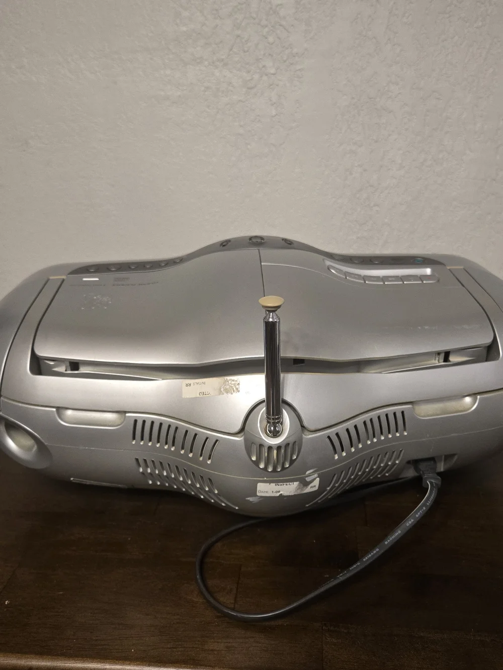 Sony Silver and Blue Portable Boombox CD Player Cassett AM/FM Radio